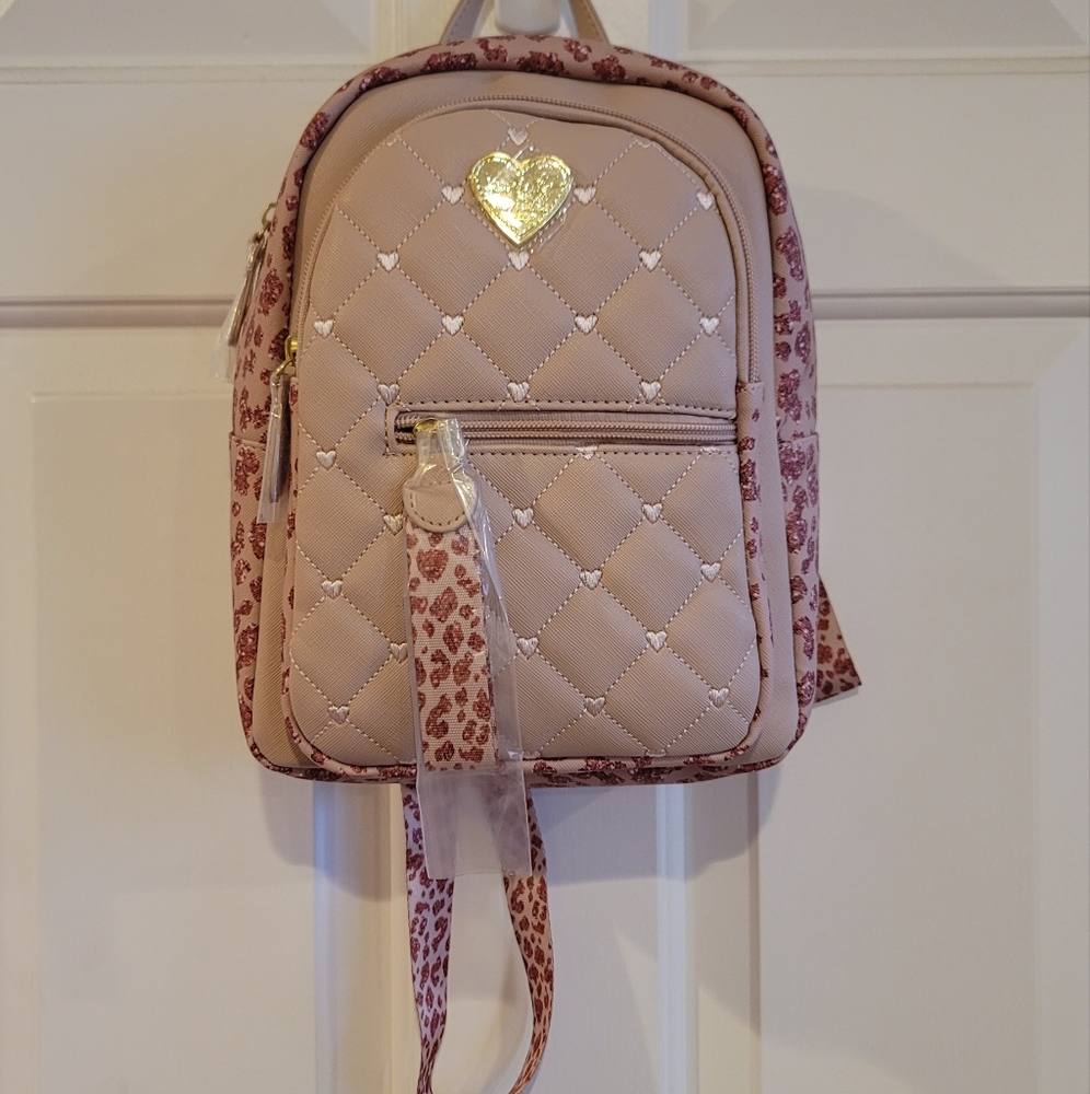 Elegant Beige Quilted Backpack